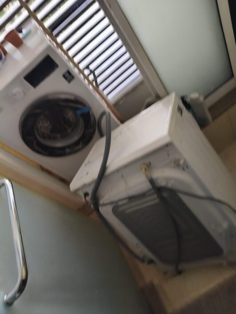 Front-load washer removed
