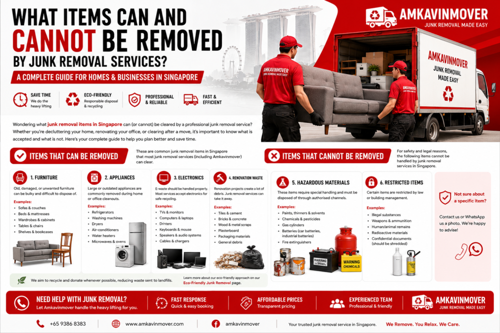 What Items Can and Cannot Be Removed by Junk Removal Services in Singapore?